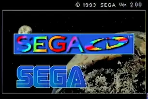 Sega CD Model 2 startup screen with Sega CD logo and version information
