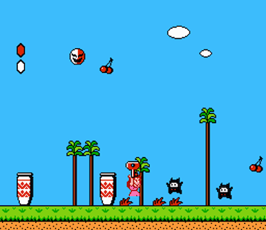 Super Mario Bros. 2 NES gameplay with float jump cheat activated